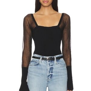 Free People "Night After Night" Long Sleeve Top NWT Sz.L